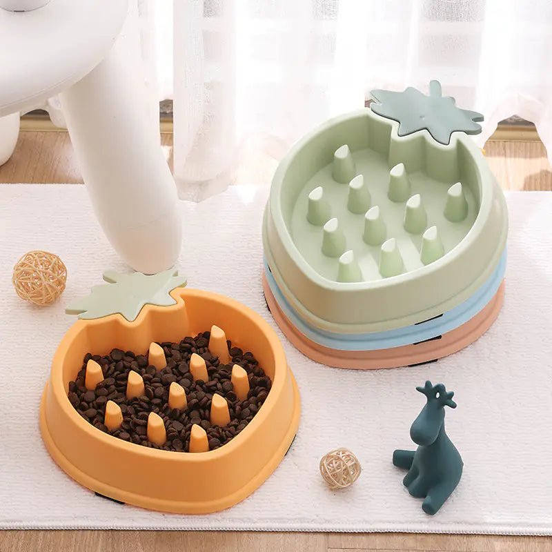 Pineapple Slow Food Bowl for Dogs - Food Grade Plastic | from Globorislux