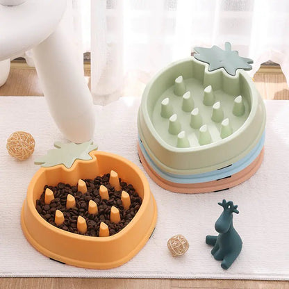 Pineapple Slow Food Bowl for Dogs - Food Grade Plastic | from Globorislux